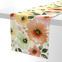 RETRO FLORAL ON WHITE-JUMBO