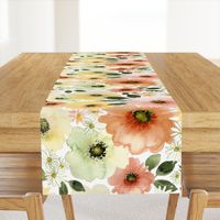 RETRO FLORAL ON WHITE-JUMBO