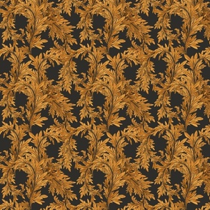 Golden autumn - acanthus leaves - small 
