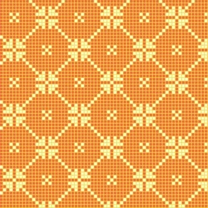 lace squares - yellow