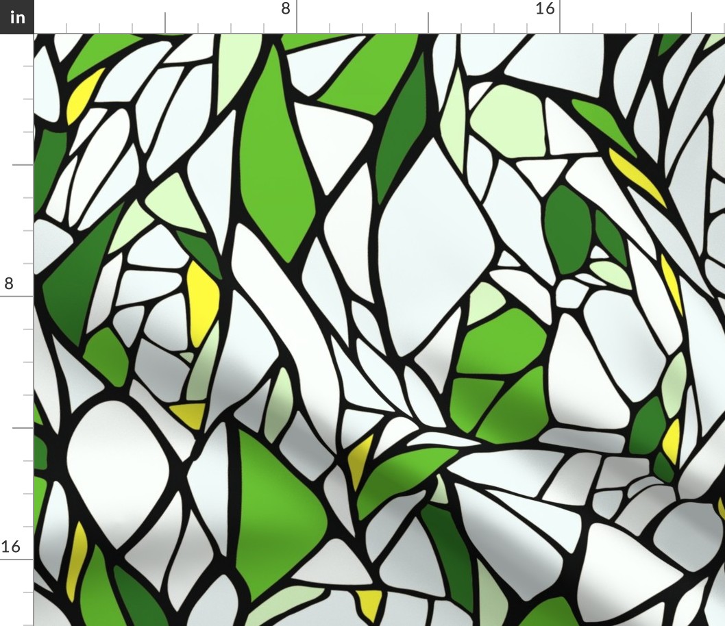 Shattered Stained Glass Lemon Lime