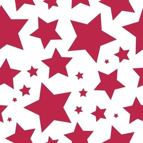 Viva Magenta stars on white - extra large star print