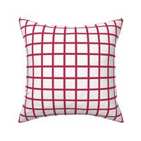 Viva Magenta narrow retro check on white