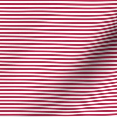 Viva Magenta and white eighth inch stripes horizontal
