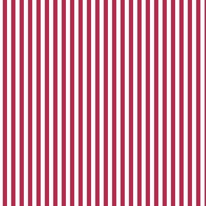 Viva Magenta and white eighth inch stripes vertical