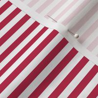 Viva Magenta and white quarter inch stripes horizontal