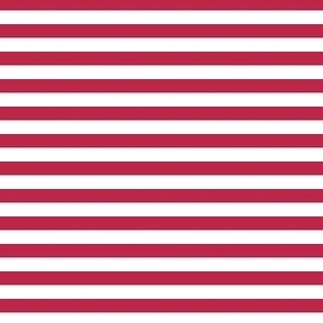 Viva Magenta and white quarter inch stripes horizontal