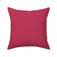 White eighth inch polka dots on Viva Magenta