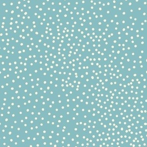 Light Teal Polka Dots - Scattered Dots