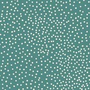 Teal Polka Dots - Scattered Dots