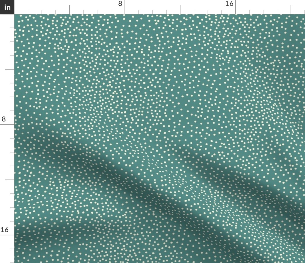 Teal Polka Dots - Scattered Dots