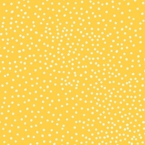 Lemon Yellow Polka Dots - Scattered Dots