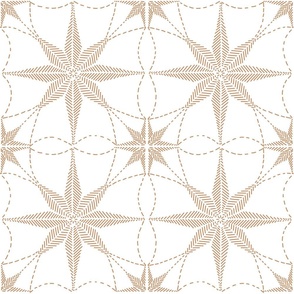 Star Tile Tawny White Large