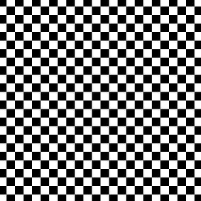 Half inch repeat mini chessboard checkerboard black and white check