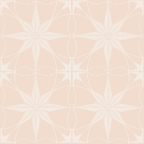 Star Tile White Blush Large