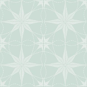 Star Tile White Mint Large