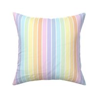 Pastel rainbow and white stripe - vertical - small