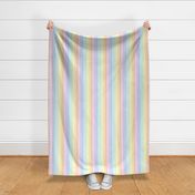 Pastel rainbow and white stripe - vertical - small