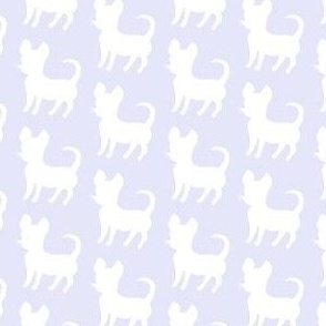 White chihuahua silhouette on Digital Lavender (small)