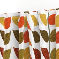 1970s Retro floral leaves