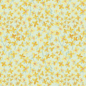 Yellow Spring Flowers Minty