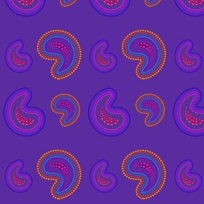 Paisley Art with dark color background