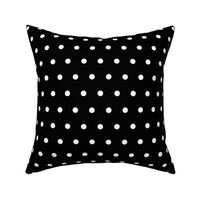 White polkadots on black  - half inch polka dots #2