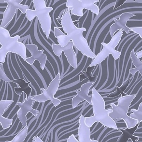 Birds and Waves Lavender