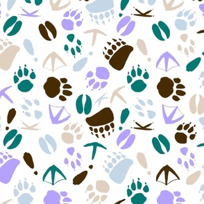 Rocky Mountain Footprints- Purple and Brown-Large Variant 