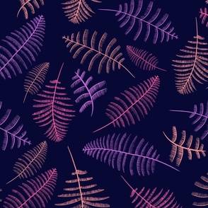 Leaves- Pink and Purple- Large Variant