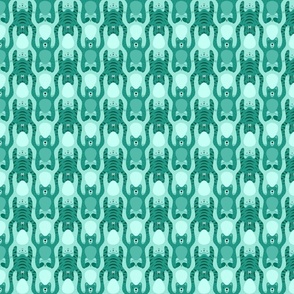 animal tesselation repeat teal monochrome teal animals 5,5 inch