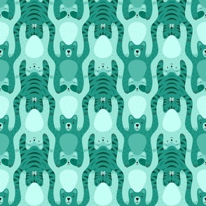 animal tesselation repeat teal monochrome teal animals 12 inch