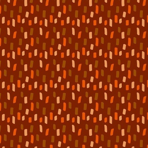 Beige, brown and orange short irregular stripes - Small scale