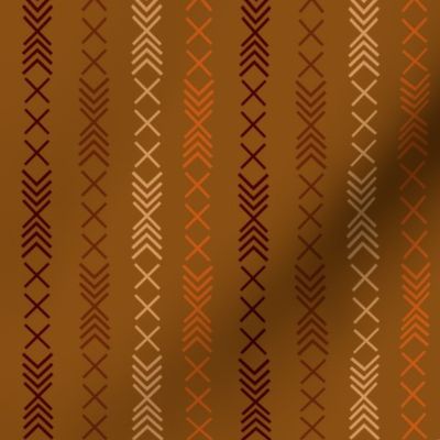 Orange, brown and beige geometric shapes - Medium scale