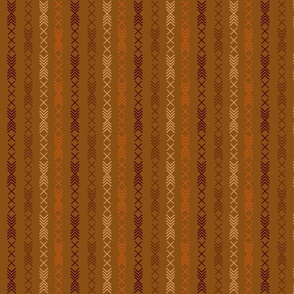 Orange, brown and beige geometric shapes - Medium scale