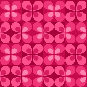 Teardrop Flower Tiles // Raspberry