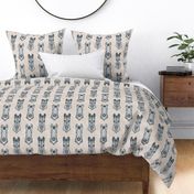 Cute Zebras on Soft Beige with floral branches in background
