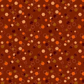 Random brown, beige and orange octagons - Small scale