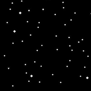Abstract night sky stars black and white