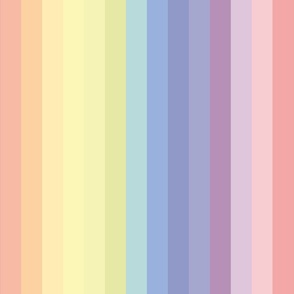  Happy Pastel Rainbow Stripes 