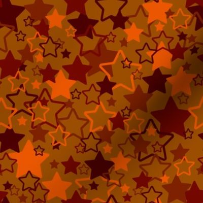 Brown and orange stars - Medium scale