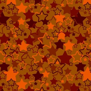 Brown and orange stars - Large scale