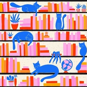 Blue Cats Library | Pink and Blue