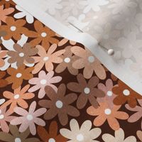 Earth Tone Ombre Flower Flied - Small Scale
