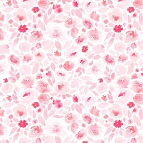12" Floral in pale pink