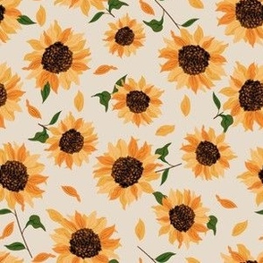 Sunflower Floral _cream
