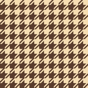 Houndstooth Retro Sand Brown / Large