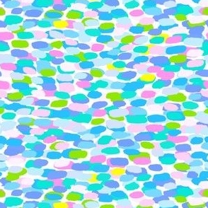 Pitter Patter - colorful brushstroke - pastel rainbow - 6in