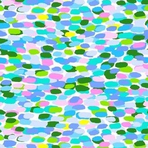 Pitter Patter - Colorful Brushstroke - Petal Pond - 6in