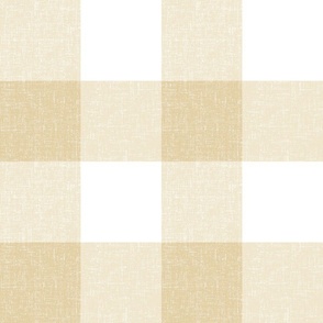 Textured Farmhouse Yellow Beige Gingham LS